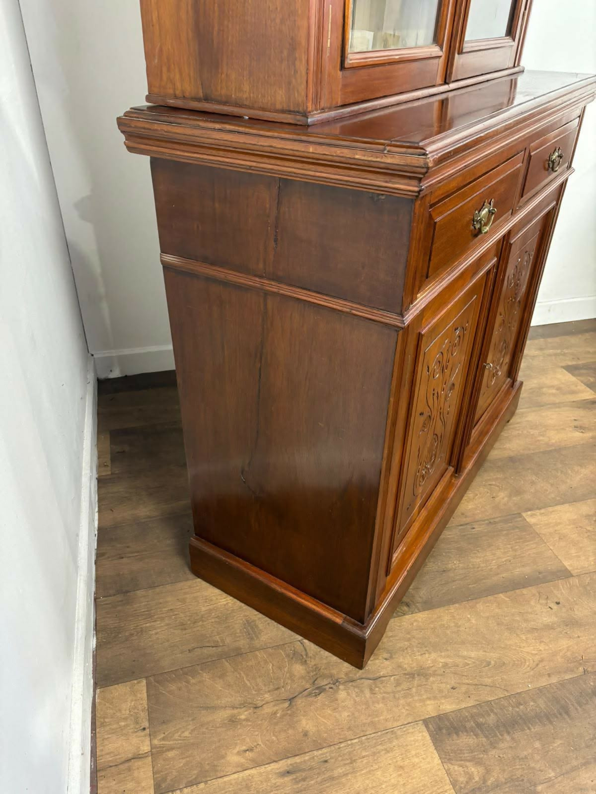 Edwardian Mahogany Glazed Bookcase