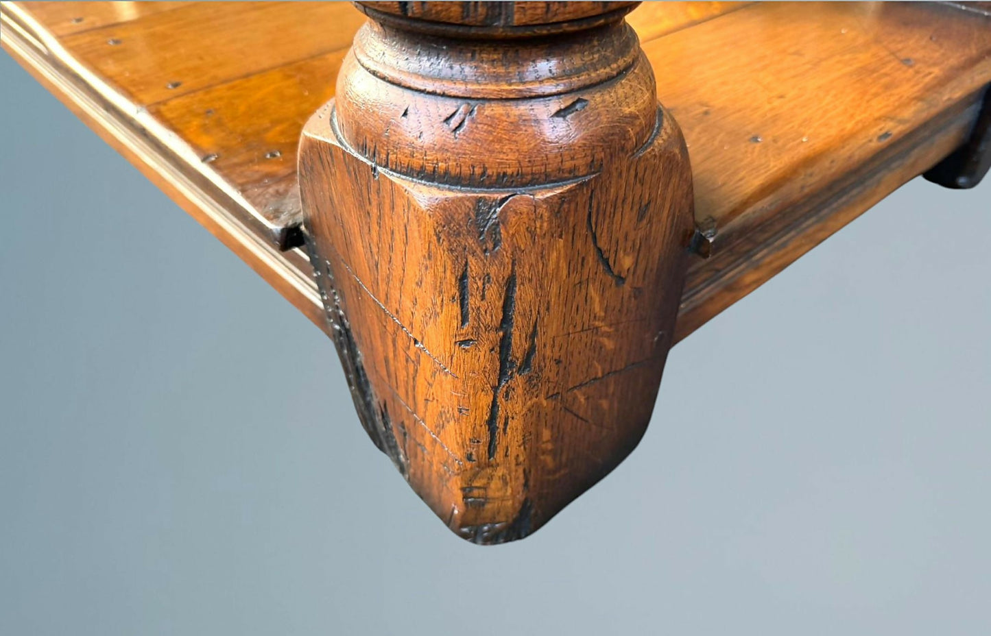 Antique Elizabethan Style Carved Oak Sideboard