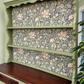 Vintage Welsh Dresser - Green, Oak & William Morris-Inspired Botanical Drinks Cabinet