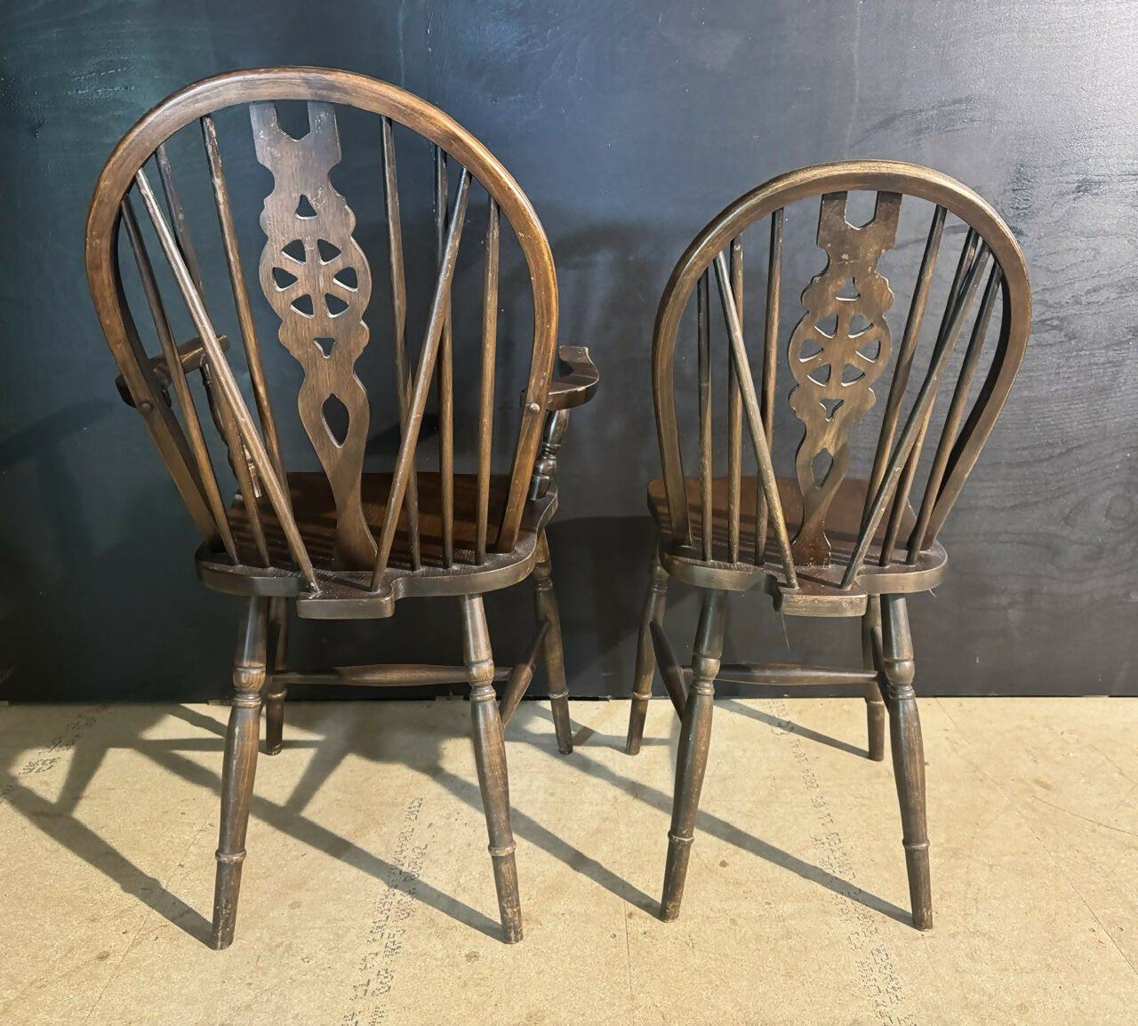 Set 6 Wheel Back Dining Chairs