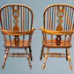 Large Pair of Ash Broad Arm Windsor Chairs