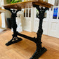 Cast Iron and Oak Hall Occasional Table