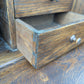 Antique Victorian tudor oak hand carved green man bureau dest chest drawers in