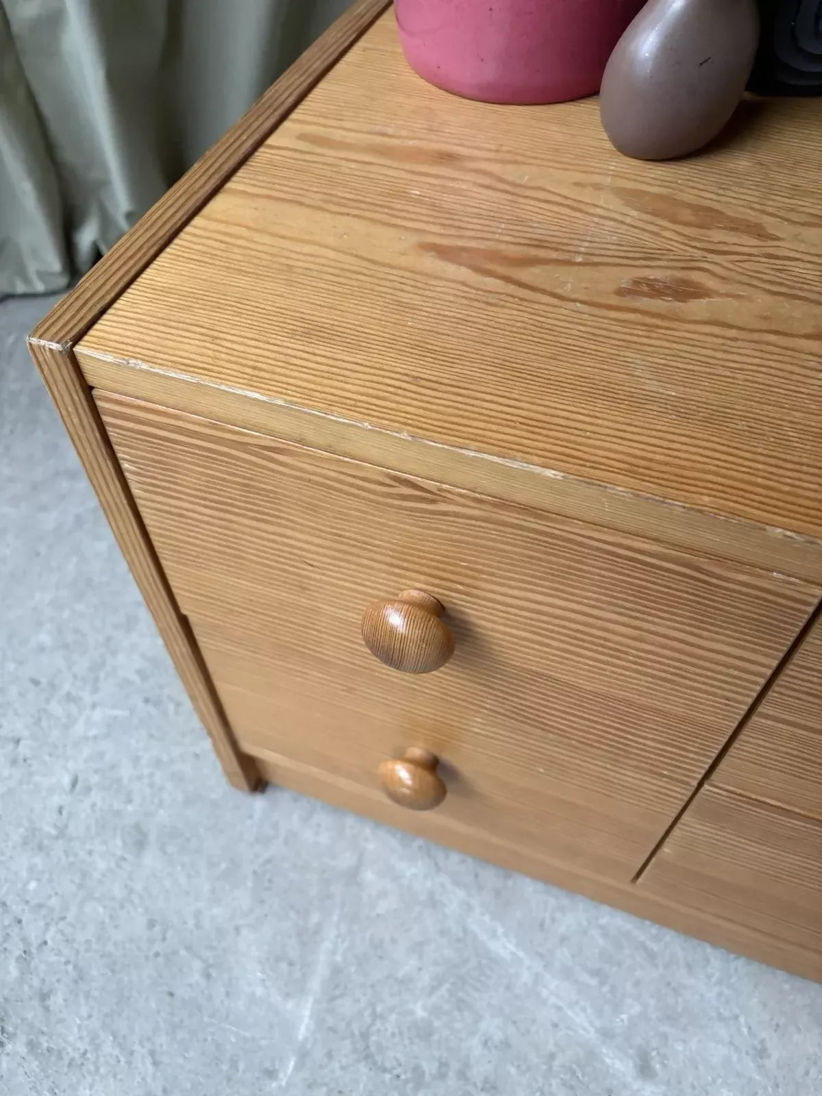 Vintage Late Mid Century East German Low Chest Drawers Scandi Danish Sideboard R1190