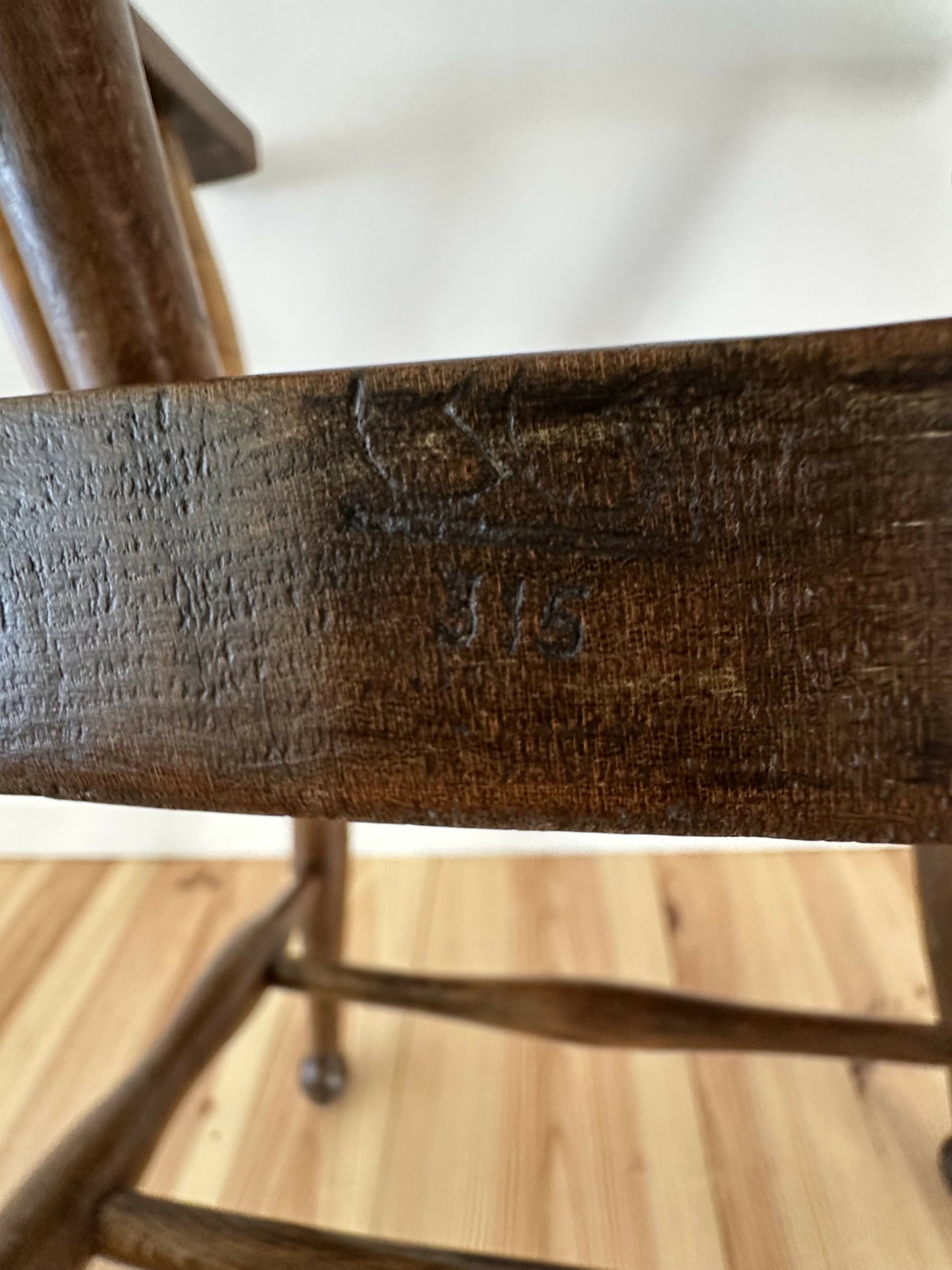 CC41 Captains Chair English Elm and Beech Chair Arts & Crafts Style Vintage Office Desk Chair