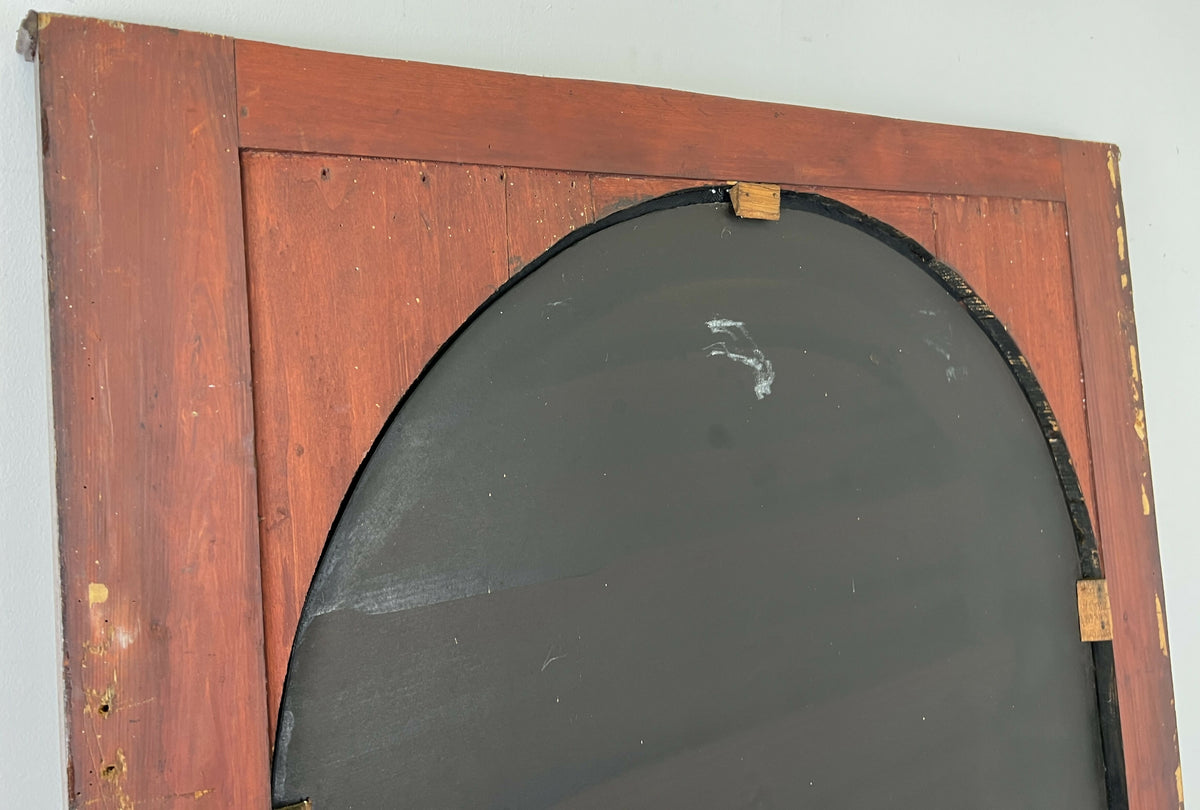Mirror Antique French Style Oak Arched Carved Large Wall Mirror LOT 6530