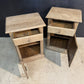Quality Pair Oak Bedside Cupboards
