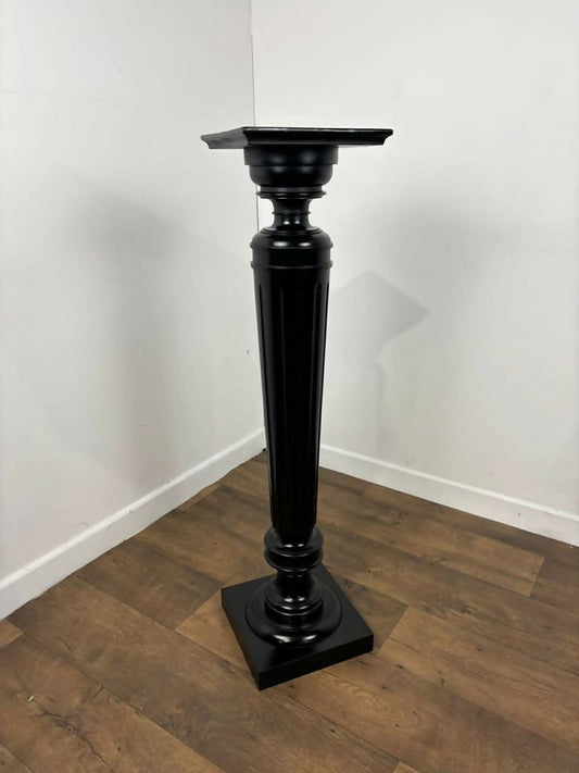 19th Century Ebonized Torchère With Fluted Column