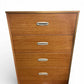 Vintage 4 Drawer Chest of Drawers by Homeworthy Mid Century Teak Effect 88cm
