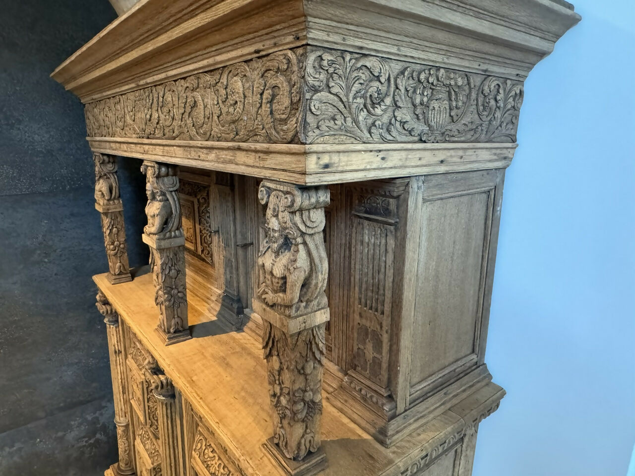 Wonderful Flemish 18th Century Oak Cabinet