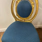 Set of Five Antique French Rococo Style Gilt Dining Chairs