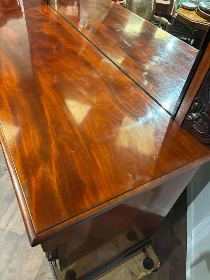 Quality Victorian Mahogany Mirror Back Sideboard zx