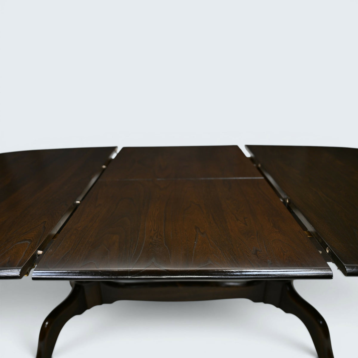 Ercol Extending Dining Table Twin Pedestal Dark Finish Seats 8 FREE UK Delivery*