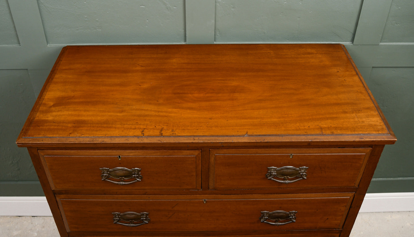 Edwardian Mahogany Chest of Drawers - 2 Over 3