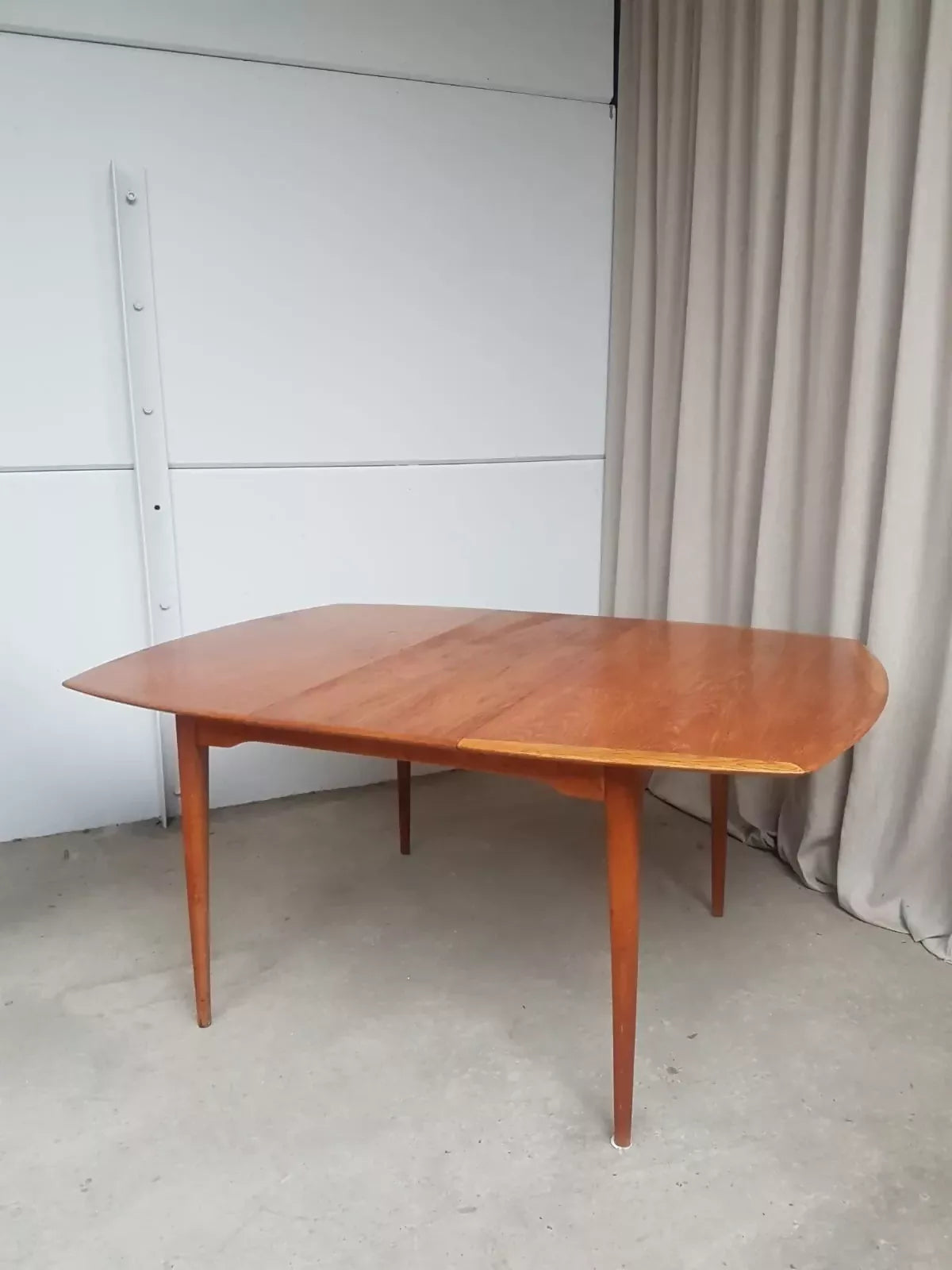 Vintage Mid Century Oak Norwegian Extending Dining Table Danish By Gustav Bahus R433