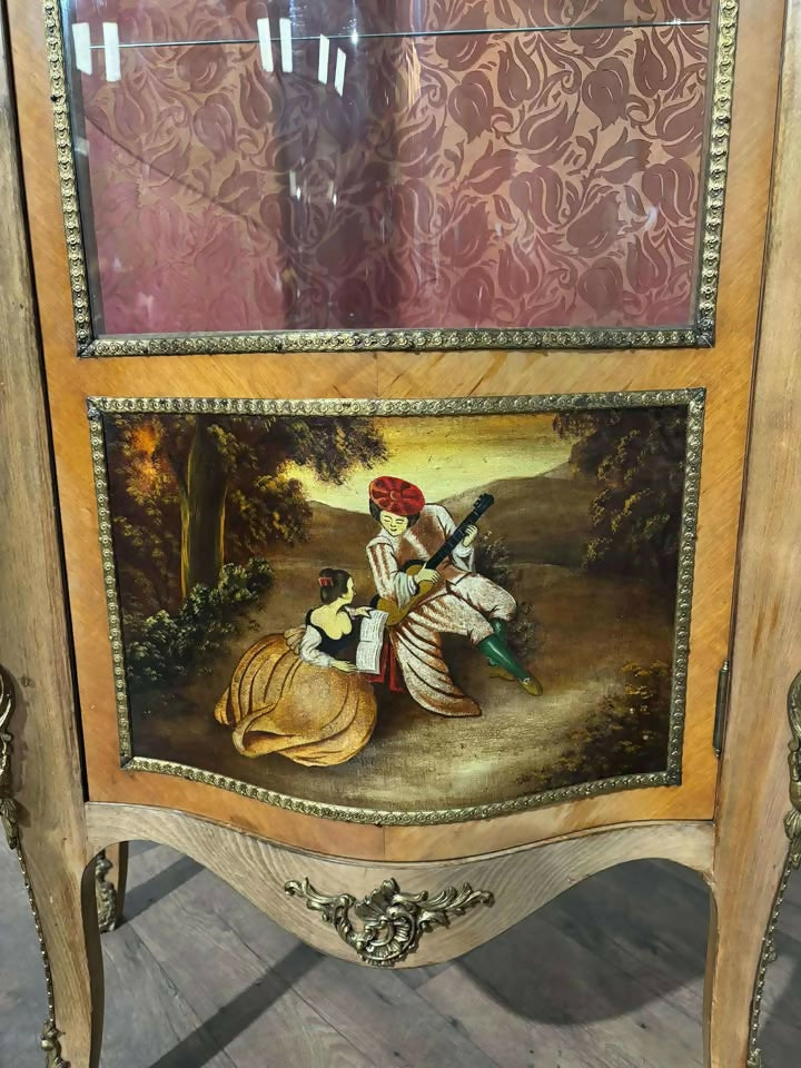 French Vernis Martin Style Vitrine – Louis XVI Revival