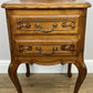 Pair of Bedside Tables Vintage French Louis Nightstands Oak Cabinets LOT 6575