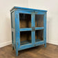 Rustic Reclaimed Wood Indian Blue Display Cabinet