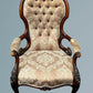 Victorian Walnut Open Armchair With Carved Decoration