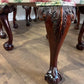 Set Of Six Victorian Style Upholstered Dining Chairs On Claw & Ball Feet