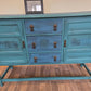Vintage solid oak sideboard/cabinet/bar.