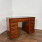 Victorian Mahogany Twin Pedestal Knee Hole Desk
