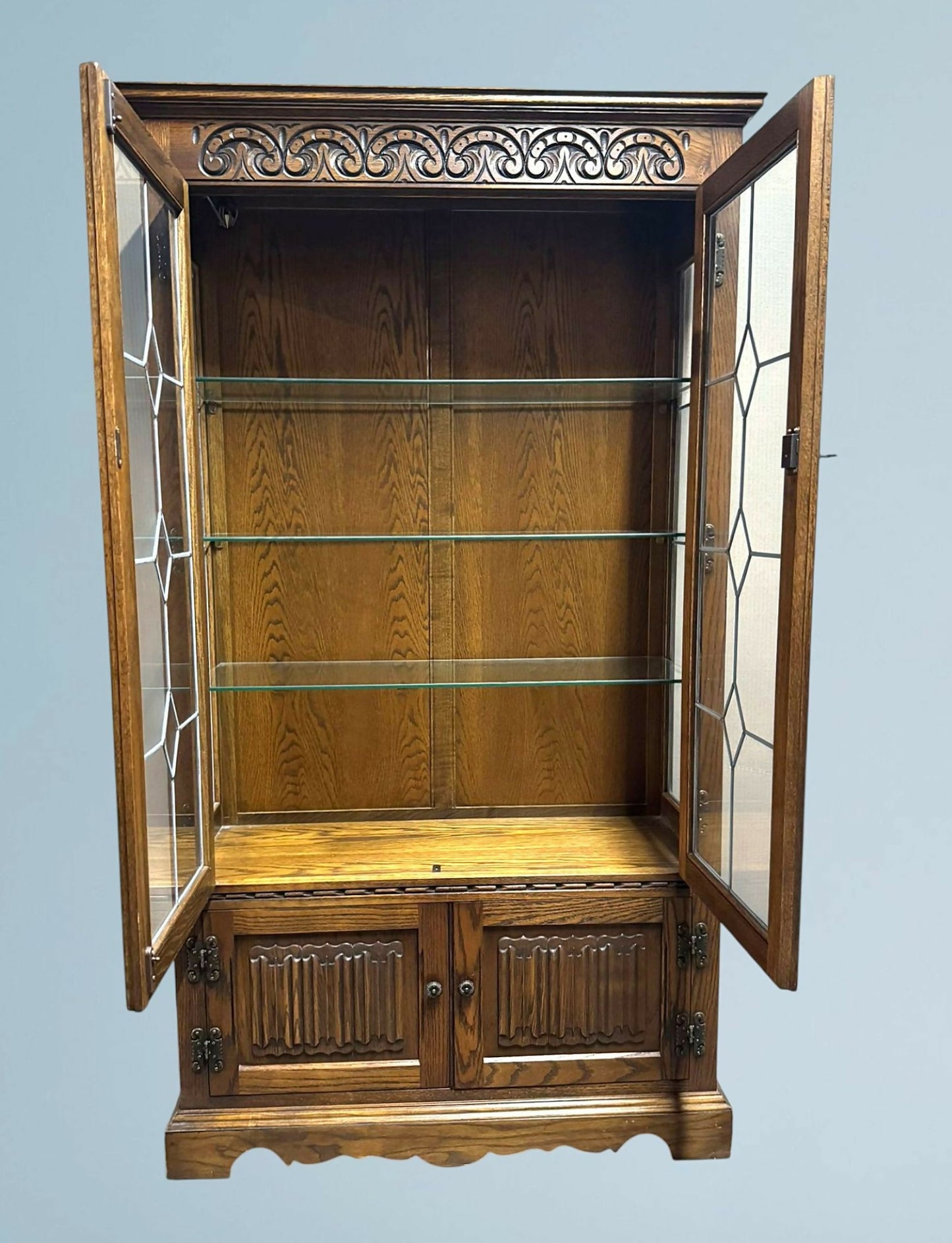 Wood Bros Old Charm Display Cabinet Light Oak