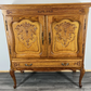 Cabinet Vintage French Louis XVI Style Oak Cupboard Carved Nightstand LOT 24342