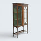 Edwardian Inlaid Mahogany Display Cabinet Leaded Glass Key & FREE UK Delivery