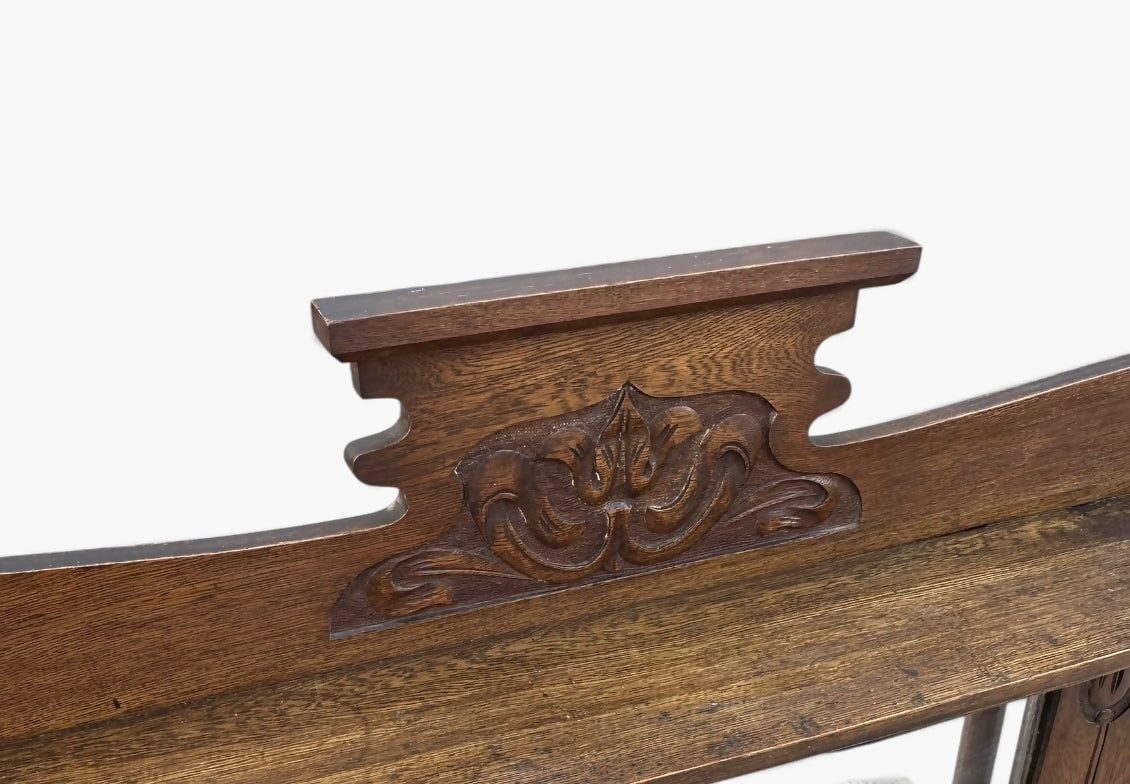 Antique Oak Art Nouveau period Mantle mirror
