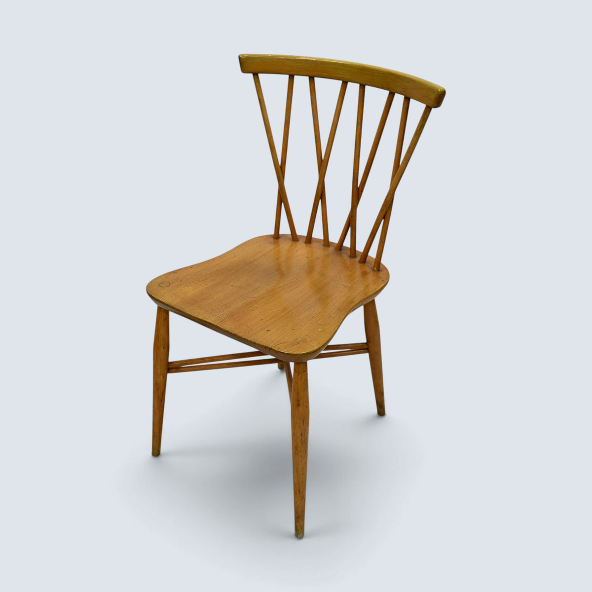 4 Ercol Lattice Back Dining Chairs 'Candlestick' Design Light FREE UK Delivery*