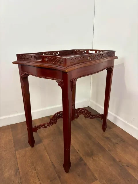 Vintage Chippendale Style Silver Display Table
