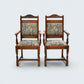 8 Old Charm Dining Chairs Inc 2 Carvers Vintage Oak Tudor Brown FREE UK Delivery