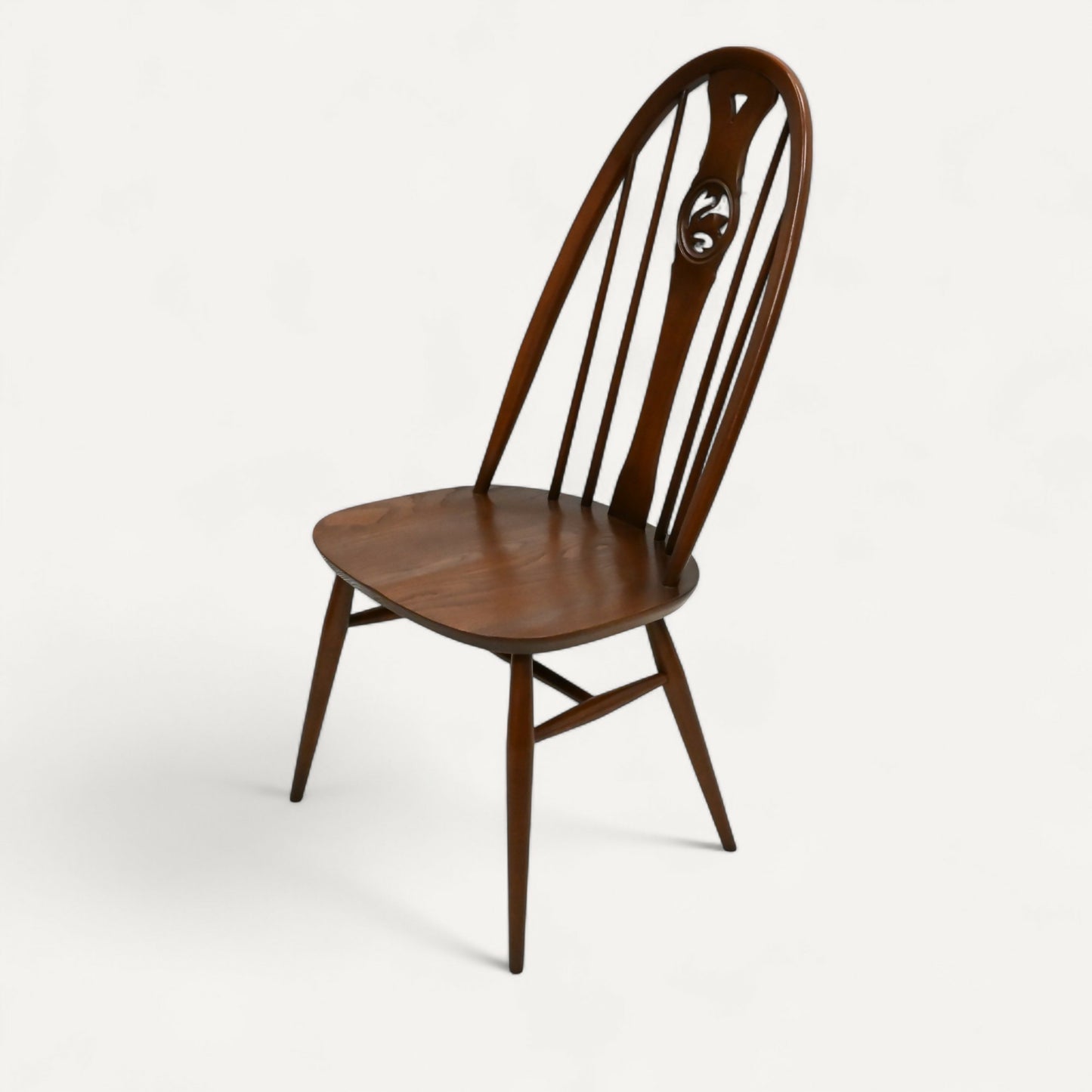 4 Ercol Dining Chairs Windsor Bow Backs Swan Fruitwood Finish FREE UK Delivery. SBR10473/1605E