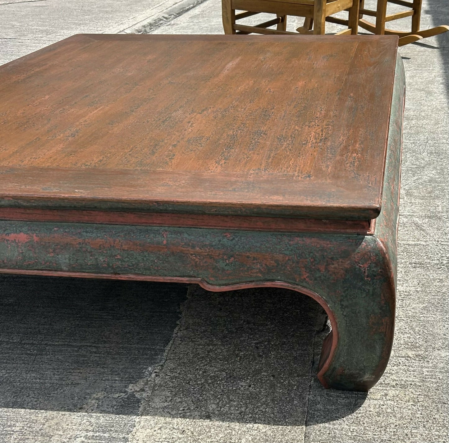 Monumental Quality Oriental Chinese Ming Style Heavy Designer Low Coffee Table