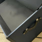 Luxury Handmade Pebble Blue Black Leather Furniture Trunk