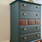 Stag Minstrel Chest of 7 Drawers upcycled in two tones Midcentury Modern