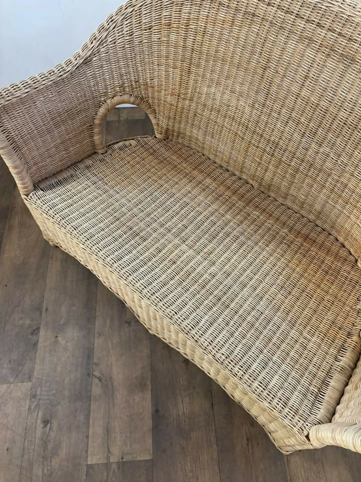 Cane Two Seater Conservatory Settee