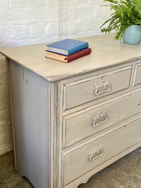 Chest of Drawers Beige Edwardian