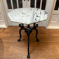 Cast Iron Lions Head Table with Marble Top
