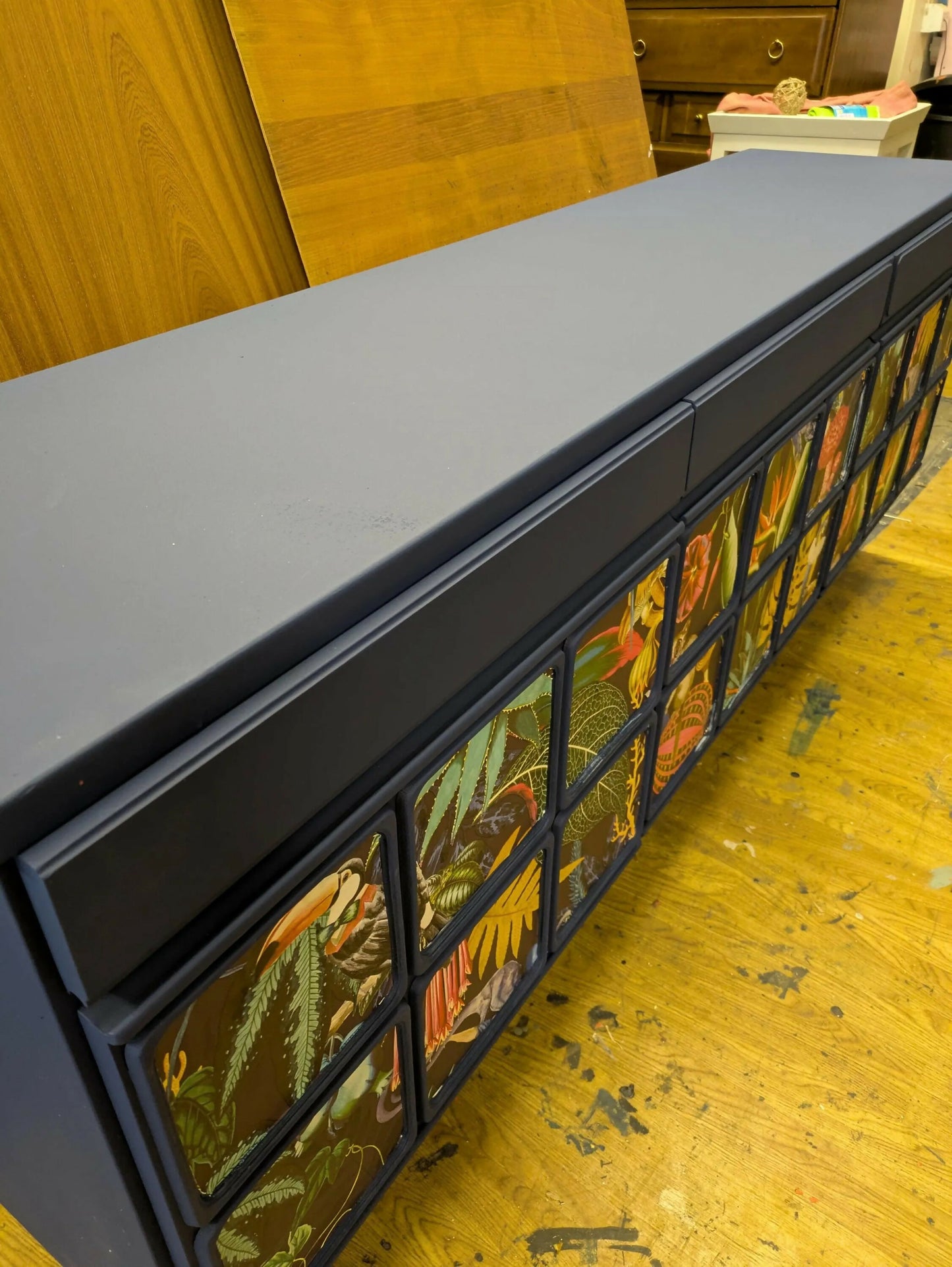 Mid Century Nathan Squares Sideboard Teak Retro PAINTED Upcycled Designed TO ORDER