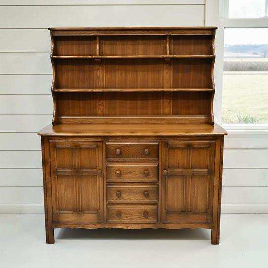 Ercol Vintage Sideboard Dresser 4 Drawers 2 Cupboards 2 Piece FREE UK Delivery*
