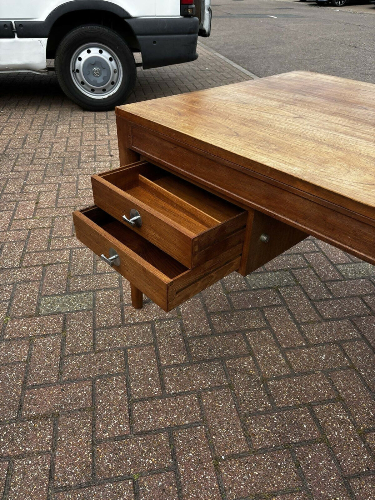 Large Mid Century Desk Finn Hugo For France & Son,"Diplomat Desk" 1960's