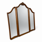 Mirror Vintage French Style Oak Carved Triple Folding Vanity Mirror LOT 6542