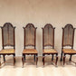 Set Of Four Oak High Back Chairs