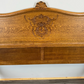 Bed Vintage French Louis XVI Oak Double Bed Frame Carved Headboard LOT 3667