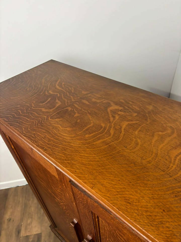 George V Oak Estate Cupboard with 36 Pigeonholes