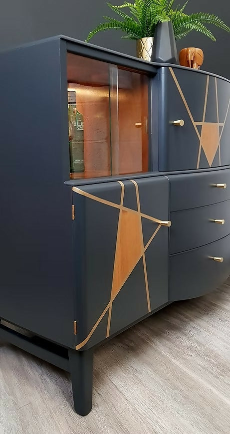 "Bergen", Mid Century Drinks Cabinet, Beautility Sideboard, Vintage.