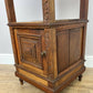 Bedside Table Antique French Marble Top Oak Cabinet Carved Cupboard LOT 6352