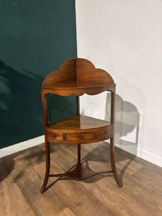 Georgian Mahogany Corner Washstand2